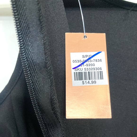 SM•NWT•STREETWEAR SOCIETY•BLACK COLD SHOULDER BODYCON MIDI DRESS• - Picture 6 of 6